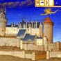 Les très riches heures du Duc de Berry : Le château de Lusignan a été probablement l'un des plus grands châteaux forts construits en France. Il fut le siège des seigneurs de Lusignan dont des membres de la famille furent roi de Chypre et de Jérusalem nota