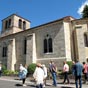 Arrivée devant l'église Sainte-Marguerite de Beurières.