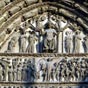 Le tympan de la cathédrale de Bourges : Portail du Jugement dernier.