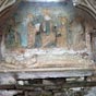 Bas-relief représentant le Christ assis et bénissant recevant une offrande de saint Pierre.
