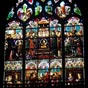 Limoges : Vitraux de l'église Saint-Michel des Lions. Deux vitraux du XVe siècle représentent les vies de saint Jean Baptiste et de la Vierge Marie.  