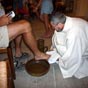 Lascabanes : pendant des années, un prêtre accueillit les pèlerins et procéda au lavement du pied.
