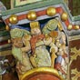  Les chapiteaux de l'abside ont été peints (ou repeints) au XIXe siècle. Vue du chapiteau des rois Mages.