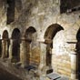 Actuellement, la crypte s'organise comme un chœur d'église, avec abside semi-circulaire. À l'arrière, un déambulatoire desservait cinq chapelles absidiales dont une seule subsiste. À l'Ouest, le martyrium était l’endroit où l'on conservait les reliques de