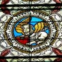 Le lion de saint Marc, détail d'un vitrail.