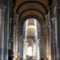 Des fresques romanes ne subsistent que celles du cul-de-four au-dessus du chœur et de la crypte. L'ensemble de l'église fut restauré par Joly-Leterme en 1851. Ce dernier fit repeindre les colonnes et les voûtes avec des motifs romano-byzantins, partant d'