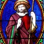 Magnifique vitrail représentant saint Jacques.