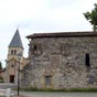 Abbaye de Cagnotte : L'église Notre-Dame de Corheta et un ancien bâtiment de l'abbaye.