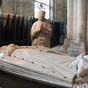 Le tombeau du Duc Jean de Berry (1340-1416) frère du roi Charles V. Ce tombeau, oeuvre du sculpteur Jean de Cambrai, n'est qu'une partie du cénotaphe qui s'élevait à l'origine dans la Sainte Chapelle que le duc fit édifier entre 1392 et 1397 dans son palais de Bourges,pour y être inhumé.